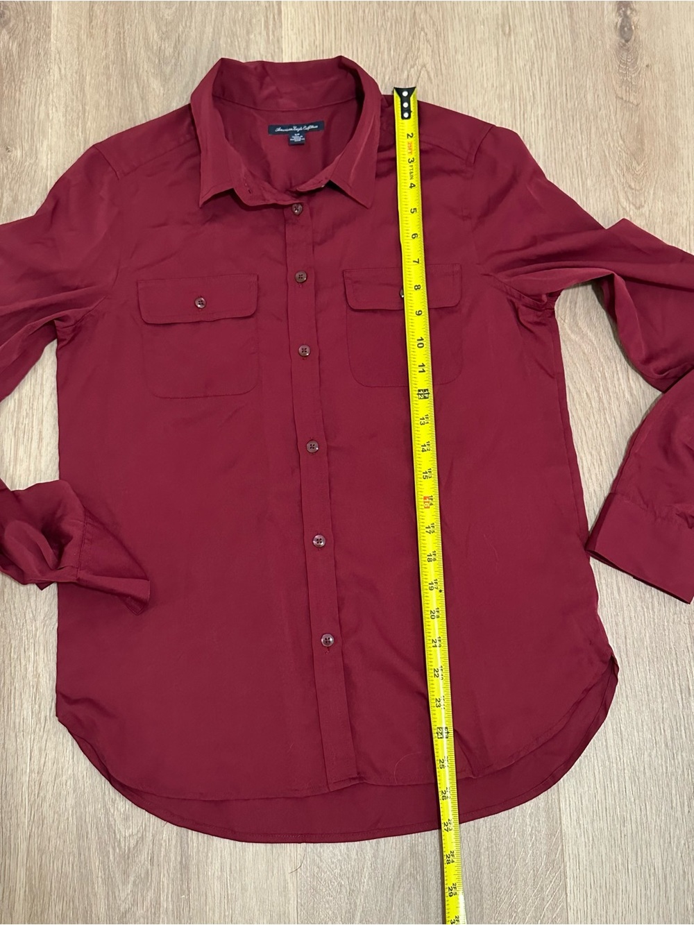 American Eagle Outfitters Button-Down Shirt - Burgundy